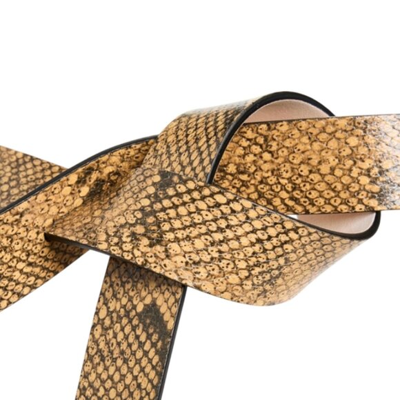 Isabel Marant Iconic Python Pecce Waist Belt Womens Medium Yellow Black Leather - Picture 4 of 14